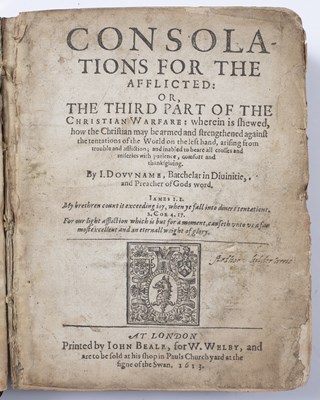 Lot 385 - Downame (John) Puritan Theologian (1571-1652)....