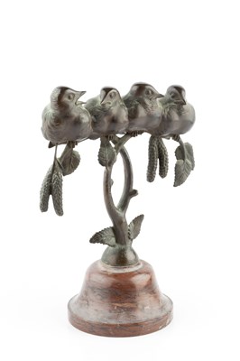 Lot 819 - Hans Ischinger (1891-1927) Four birds on a...