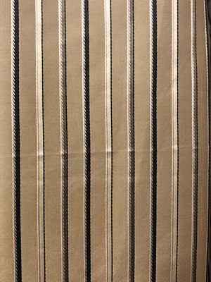 Lot 523 - .A pair of striped curtains each approximately...