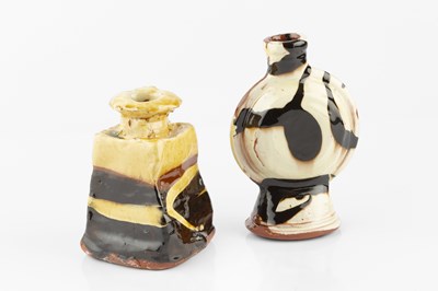 Lot 575 - Dylan Bowen (b.1967) Flask brown and cream...