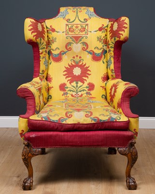 Lot 429 - An early 18th century style wingback...