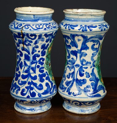 Lot 75 - A pair of 18th century Italian majolica...