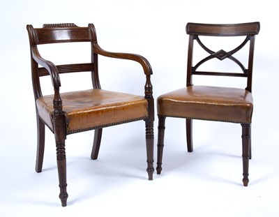 Lot 1 - A set of six George III mahogany dining chairs...