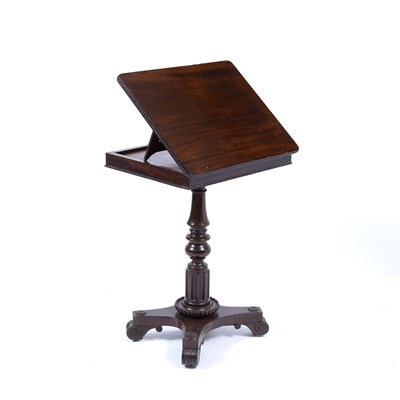 Lot 8 - An early Victorian mahogany reading table, the...