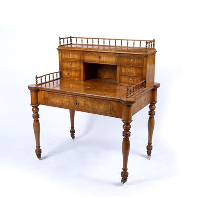 Lot 10 - A 19th century Continental elm bonheur du jour,...