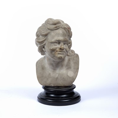 Lot 16 - A 19th century marble bust of a young girl,...