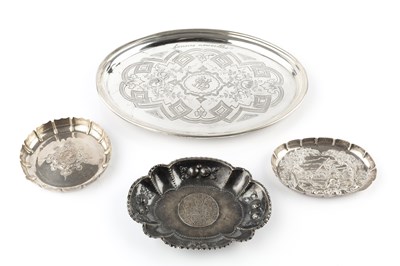 Lot 633 - A 19th century Austrian silver oval small...