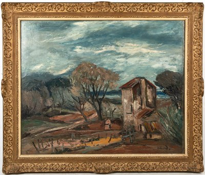 Lot 198 - Anders Osterlind (b.1887-d.1960), Village View,...