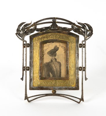 Lot 488 - A French Art Nouveau wrought iron photograph...