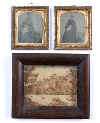 Lot 87 - A 19th century straw work picture of Windsor...