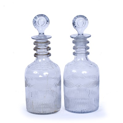 Lot 45 - A pair of early 19th century Irish mould blown...