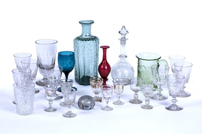 Lot 51 - A collection of glassware, to include a 19th...