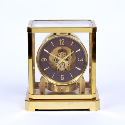 Lot 64 - A Jaeger-LeCoultre Atmos clock, the dial with...