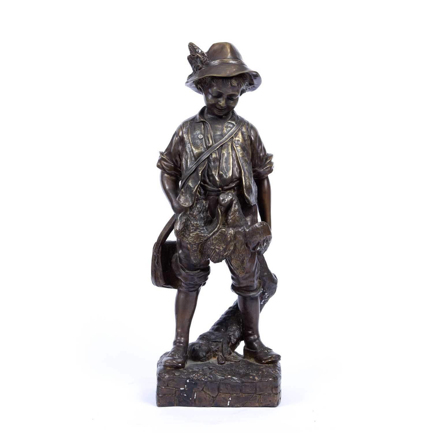 Lot 74 - After Auguste Moreau - A filled bronze figure...
