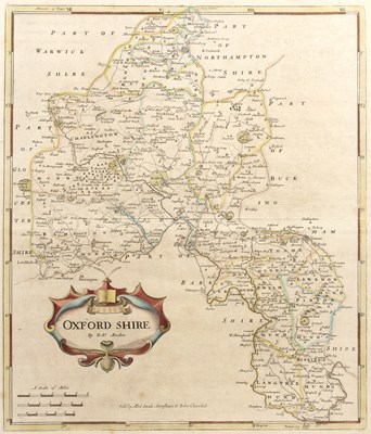 Lot 495 - Robert Morden 'Oxfordshire', engraving,...