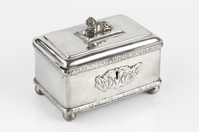 Lot 653 - A 19th century Polish silver rectangular...