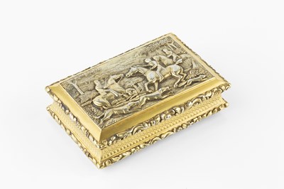 Lot 514 - A George IV silver gilt rectangular box, the...