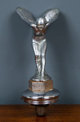 Lot 213 - A Spirit of Ecstasy silver plated car mascot,...