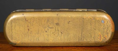 Lot 178 - A Dutch 18th century brass snuff box, the...