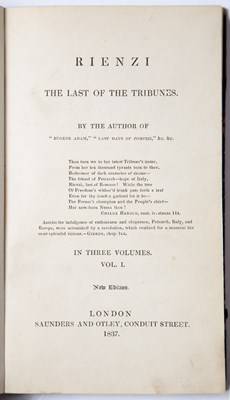 Lot 352 - Bulwer-Lytton (Edward Lord) 'Rienzi' (Cola di...