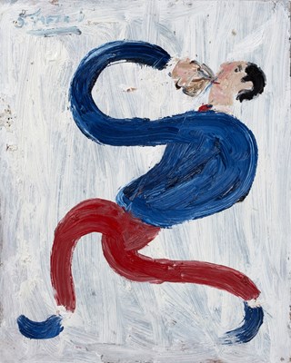 Lot 449 - Simeon Stafford (b.1956) Man in a blue jumper...