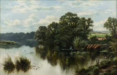 Lot 231 - Edgar Longstaffe (1849-1912) A river landscape...