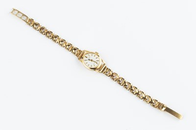 Lot 294 - A lady's 9ct gold bracelet watch by Rotary,...