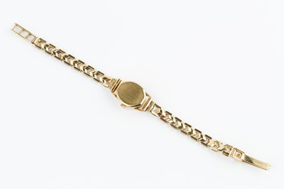 Lot 294 - A lady's 9ct gold bracelet watch by Rotary,...