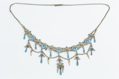 Lot 710 - Marius Hammer (1847-1927) Enamel fringe...