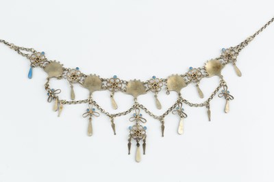 Lot 710 - Marius Hammer (1847-1927) Enamel fringe...
