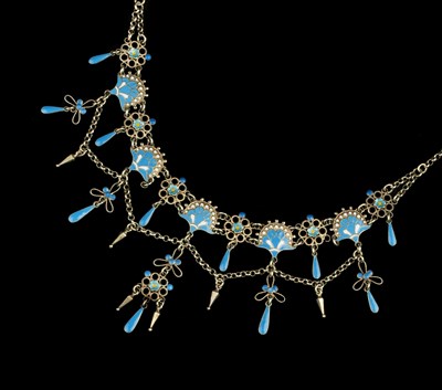 Lot 710 - Marius Hammer (1847-1927) Enamel fringe...