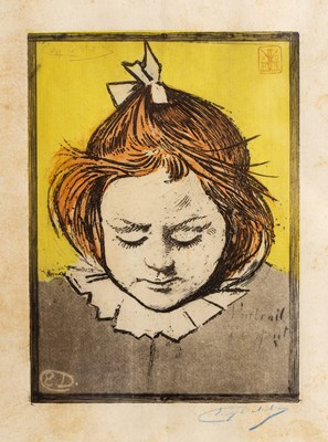 Lot 84 - Eugène Delâtre (1864-1938) Portrait d'enfant,...