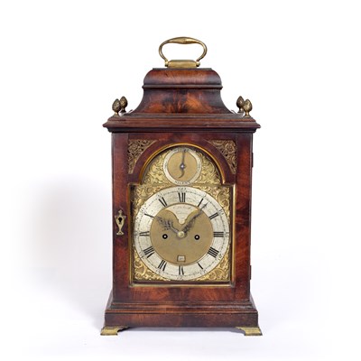 Lot 100 - A George III mahogany bracket clock, the...