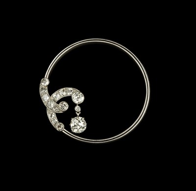 Lot 239 - A diamond circlet brooch, circa 1920-30, the...