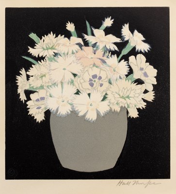 Lot 69 - John Hall Thorpe (1874-1947) Pansies signed in...