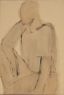 Lot 166 - John Emanuel (b.1930) 'Untitled seated figure'...