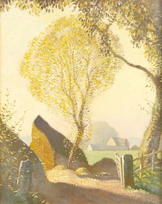 Lot 209 - Gerald Gardiner (1902-1959) Farm landscape at...