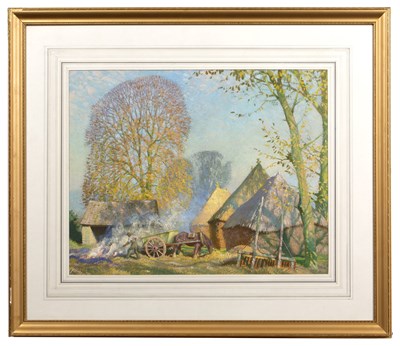 Lot 210 - Gerald Gardiner (1902-1959) Farmer burning...