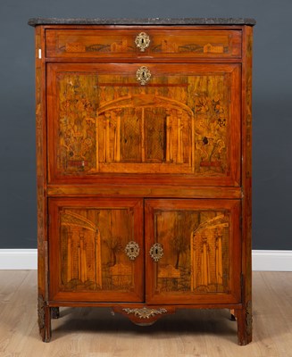 Lot 225 - A 19th century French secretaire a abattant...