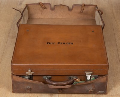 Lot 214 - A 20th century leather case and canvas cover...