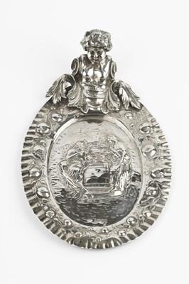 Lot 685 - A late 19th Century Continental silver oval...