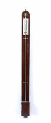 Lot 44 - An early 19th century mahogany stick barometer,...