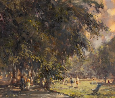 Lot 136 - David Hyde (b.1947) A Summer's Day, signed,...