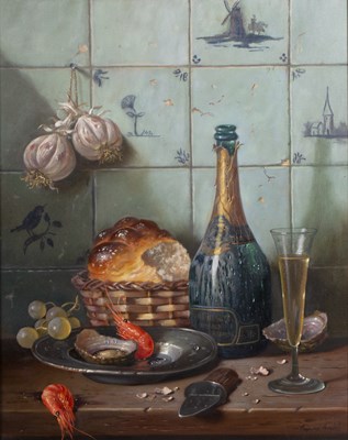 Lot 145 - Raymond Campbell (b.1956) Still life - A wine...