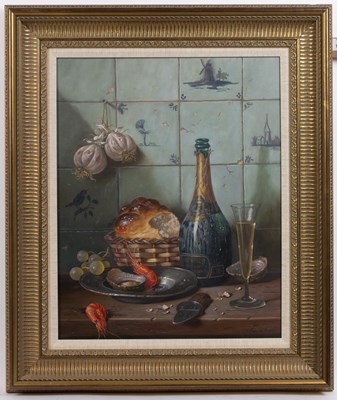Lot 145 - Raymond Campbell (b.1956) Still life - A wine...