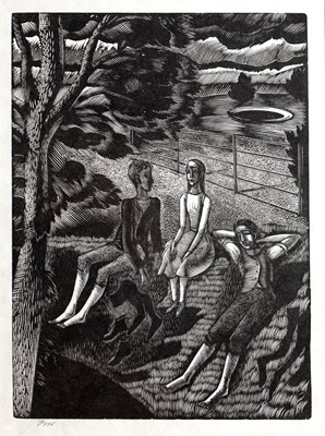 Lot 5 - Eric Ravilious (1903-1942) Children in a Park,...