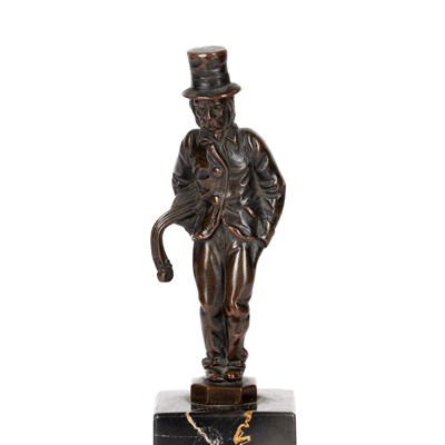 Lot 179 - A Continental miniature bronze figure of a...