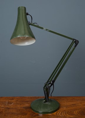 Lot 115 - A green painted adjustable anglepoise style...