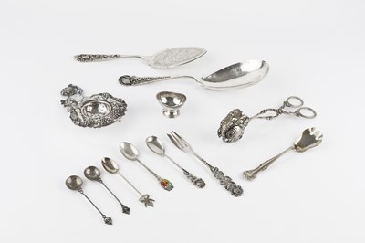 Lot 698 - An Indonesian Yogya silver serving spoon, and...