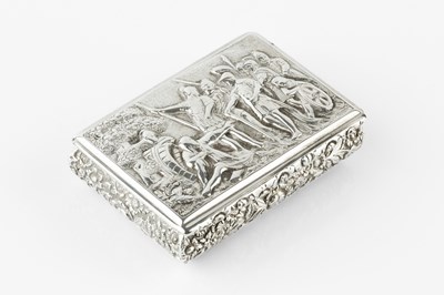 Lot 518 - A George IV silver rectangular snuff box, the...